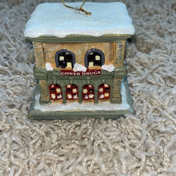 It’s A Wonderful Life Gower Drugs Enesco Brighten Up Porcelain Ornament 2002 - Picture 8 of 16